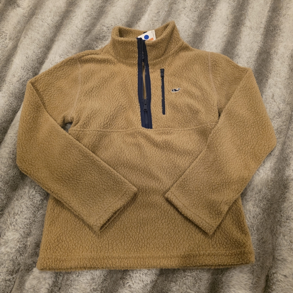 NWT Vineyard Vines Brown Fleece Kids Sweater